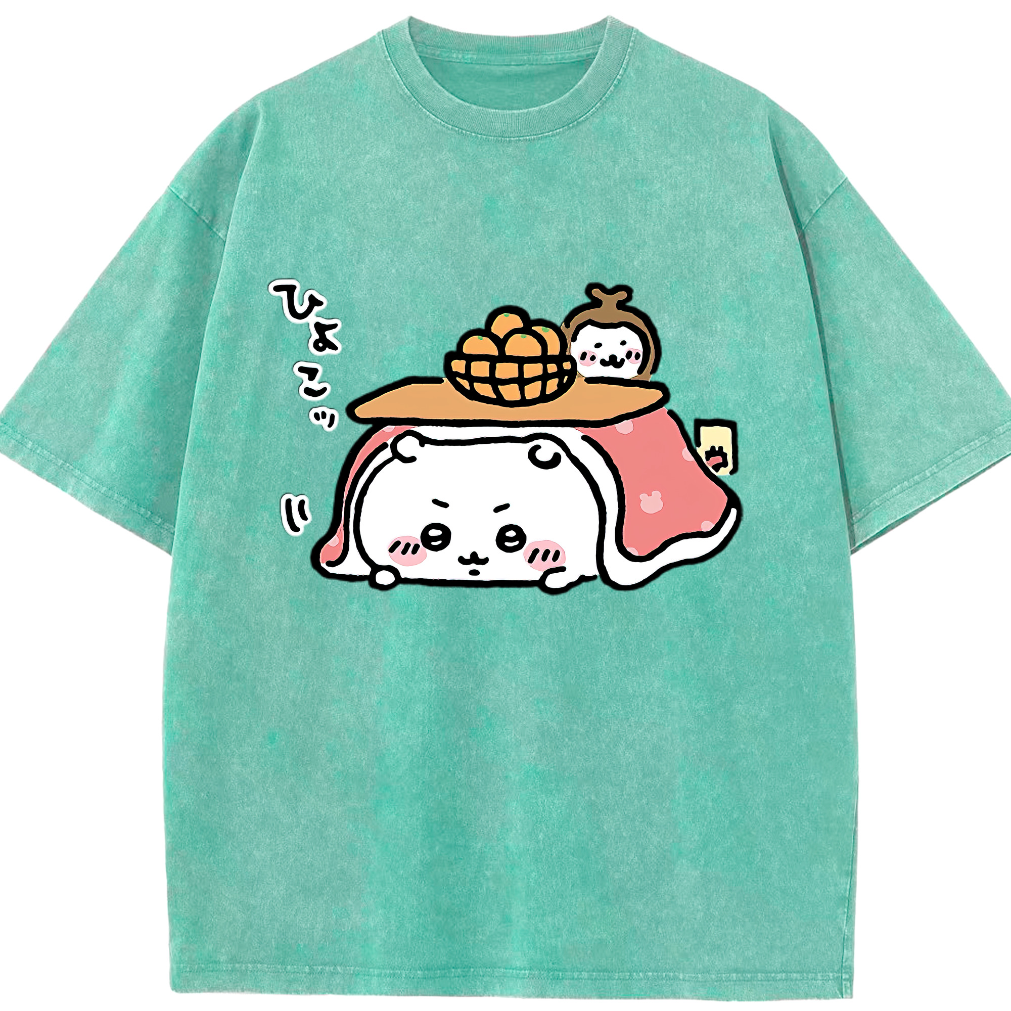 （画像用） ちいかわ ちいかわ Chii-kawa chiikawa 綿100% ヴィンテージ風 半袖Tシャツ（フロントプリント）